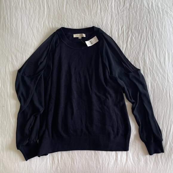 NWT LOFT Cold Shoulder Sweater (sz XL) - Picture 1 of 7